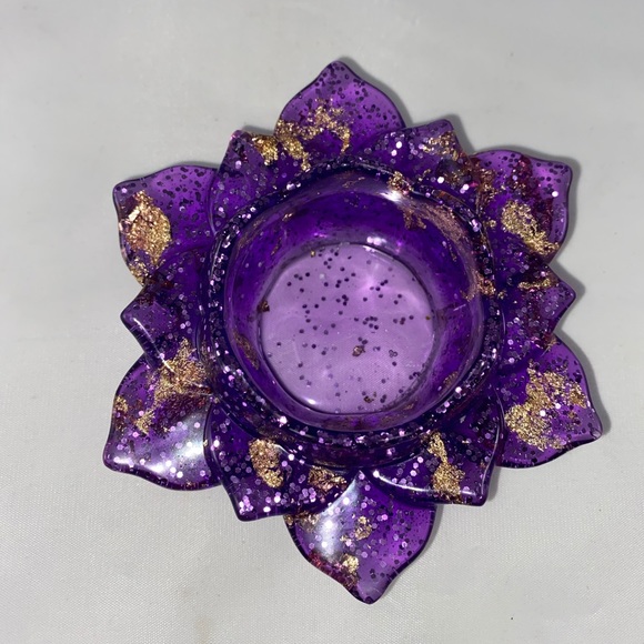 Floral Candle Holder Set of 3 - Picture 3 of 5